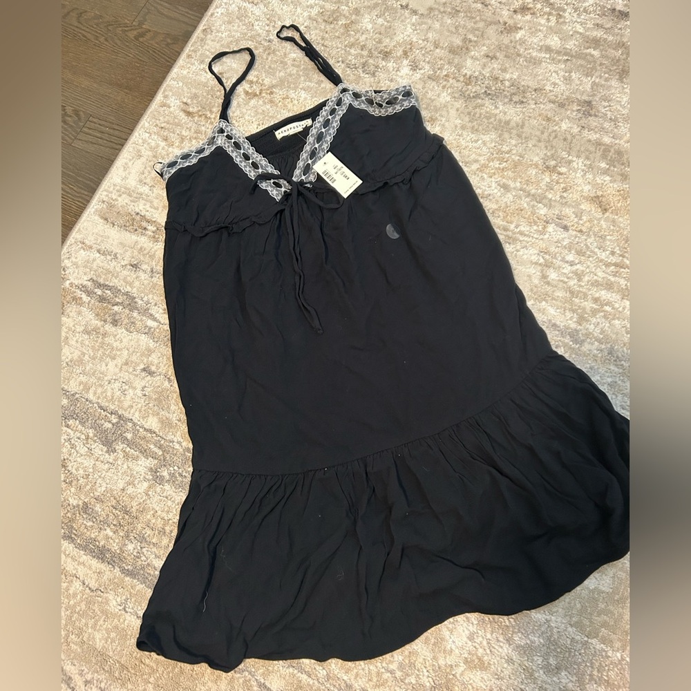 Aeropostale Black Dress with Lace Trim